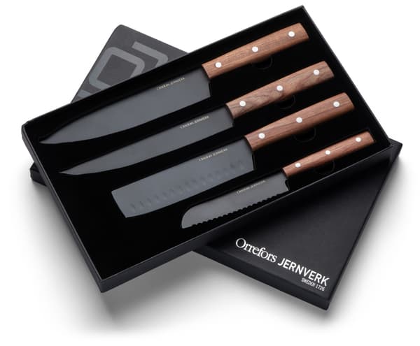 Orrefors Jernverk, Knivsæt af Asketræ, 4-Pack