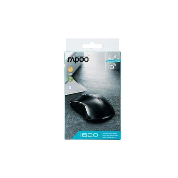 Rapoo Mus 1620 Trådløs 2.4GHz Sort