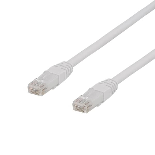DELTACO U/UTP Cat6a patchkabel, 5m, 500MHz, LSZH, hvit