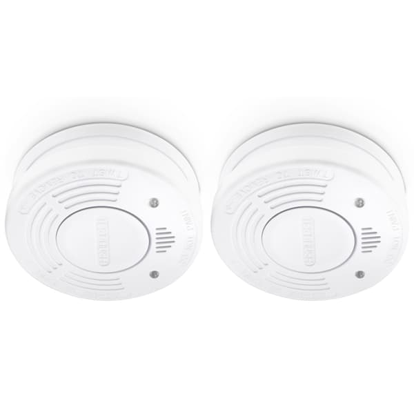 Alecto Rökdetektor med 10 års drifttid för batteri och sensor 2-pack Vit