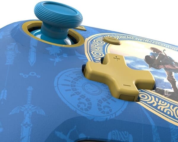 PDP Gaming Rematch Wired Controller – Hyrule Blue -langallinen ohjain, Switch