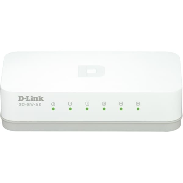 D-link 5-Port Ethernet Easy Desktop Switch, 5-port 10/100Mbps, hvid