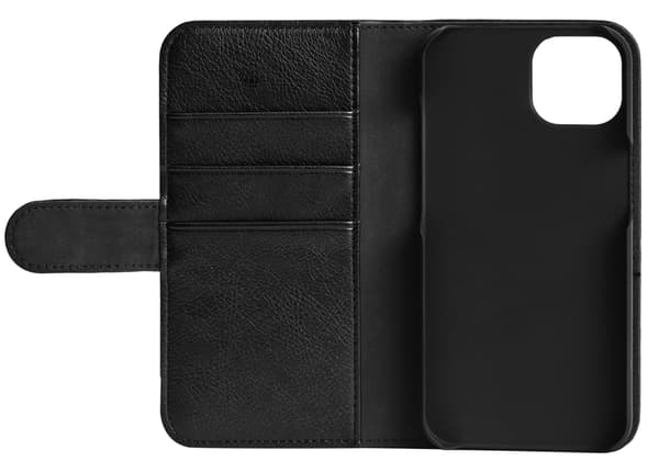Essentials iPhone 12 mini PU wallet, 3 cards, Black