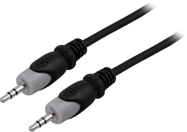 DELTACO Lydkabel, 3,5mm han - han, 0,5m