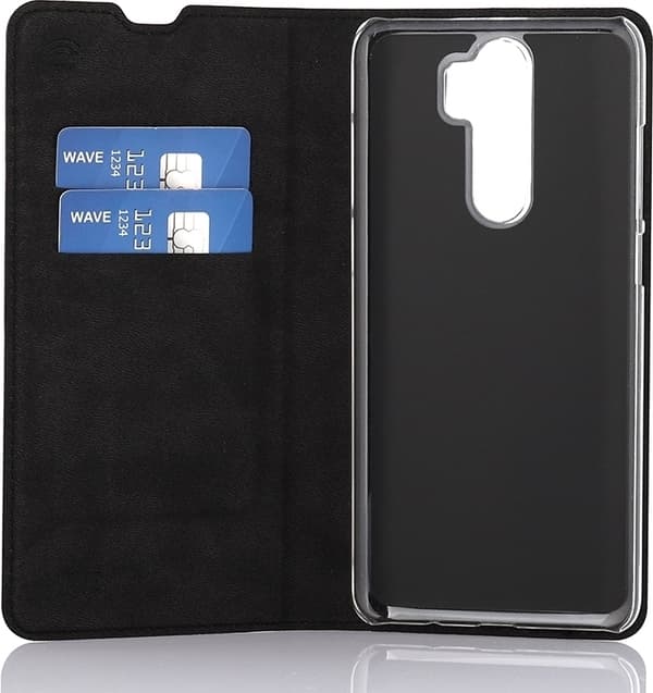 Wave BookCase skyddsfodral, Xiaomi Redmi Note 8 Pro, svart
