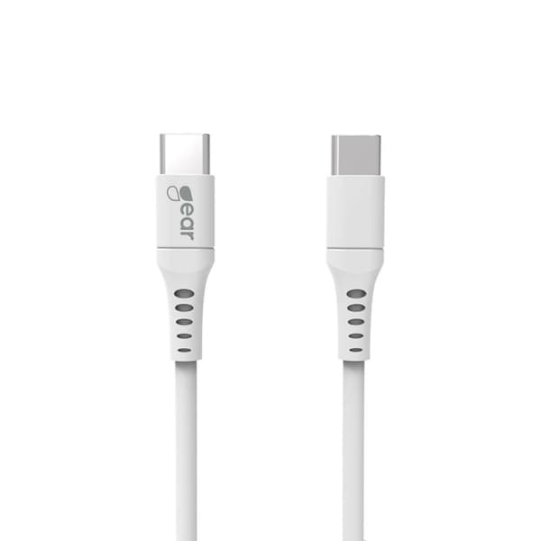 Gear Ladekabel USB-C til USB-C 2.0 1m Kabel Hvit