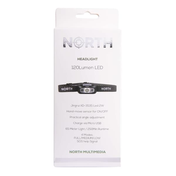 North Hodelykt 120 Lumen  Svart ca 65m Sensorkontroll