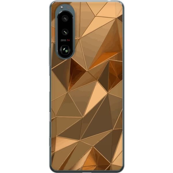 Mobildeksel til Sony Xperia 5 III med 3D Gull motiv