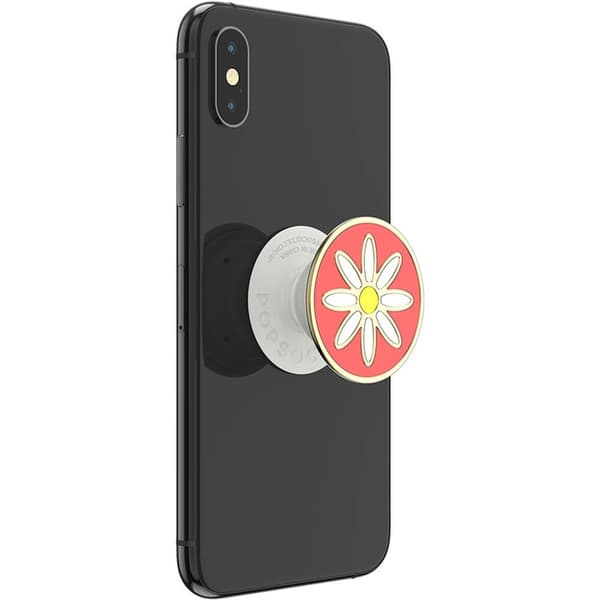 PopSockets PopGrip PREMIUM Enamel Quaint Daisy Coral