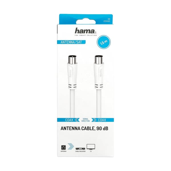 Hama Cable Antenna 90dB White 1.5m