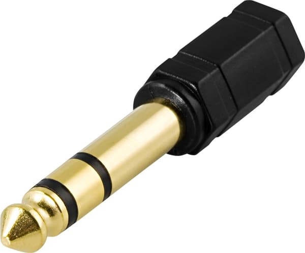 DELTACO teleadapter 6,3mm han - 3,5mm stereo hun