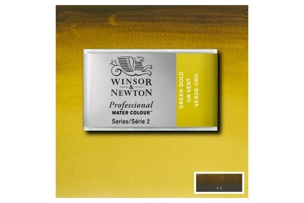 Prof Water Colour Pan/W Green Gold 294