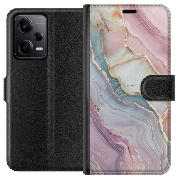 Tegnebogsetui til Xiaomi Redmi Note 12 Pro med Marmor motiv
