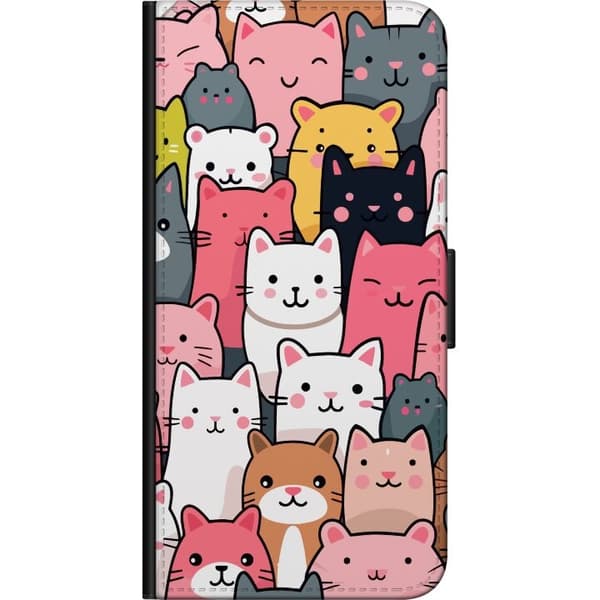Tegnebogsetui til Samsung Galaxy Note 4 med Katte mønster motiv