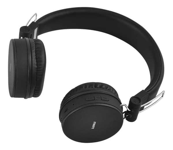 STREETZ Vikbart on-ear BT headset, 3.5 mm, svart