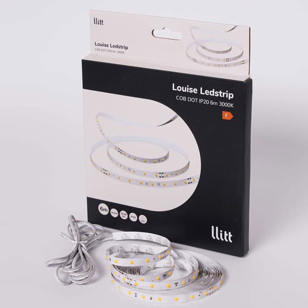 Llitt Louise Ledstrip COB-LED DOT uten transformator IP20 6m??? 3000K???