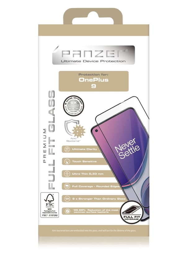 Panzer OnePlus 9 Full-fit Glass Svart