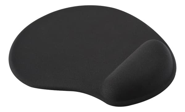 DELTACO OFFICE Ergonomisk musematte med håndleddsstøtte, svart