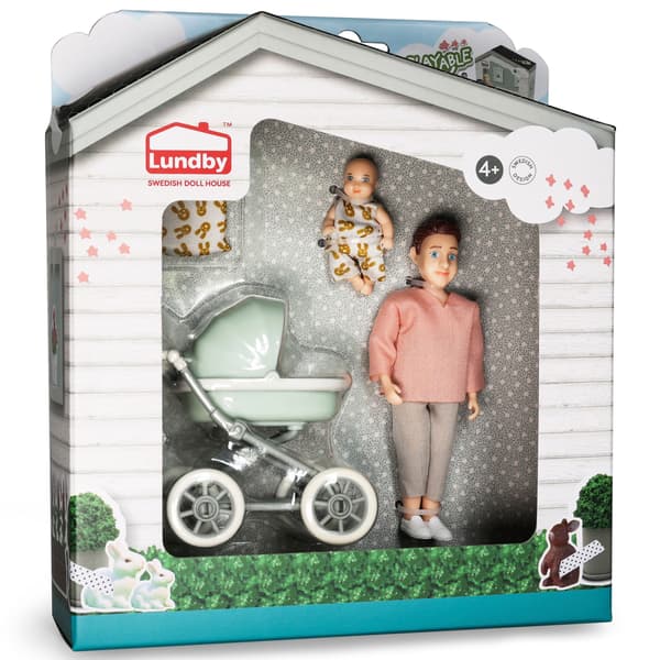 Lundby Docka med bebis & vagn