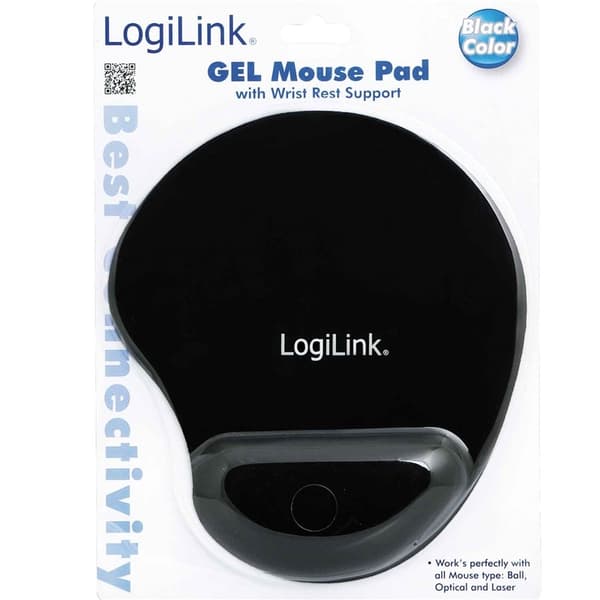 LogiLink Musematte med håndleddstøtte Gel