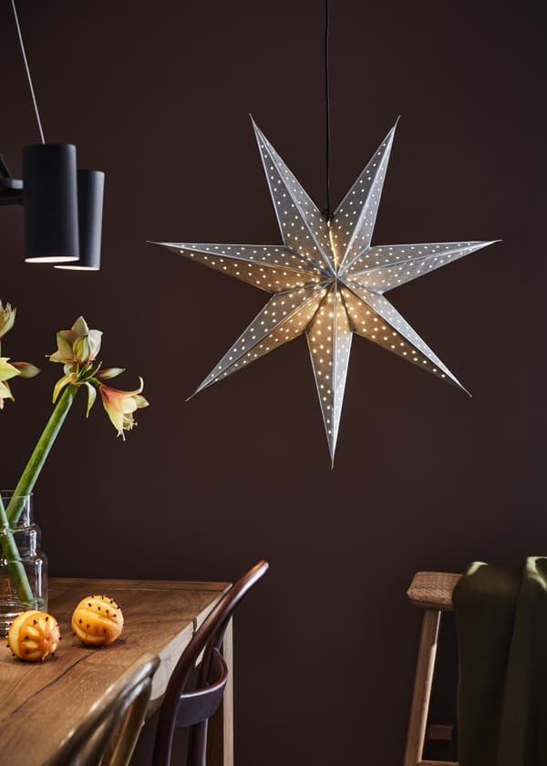 Markslöjd Julstjärna GLITTER 75 cm silver Markslöjd