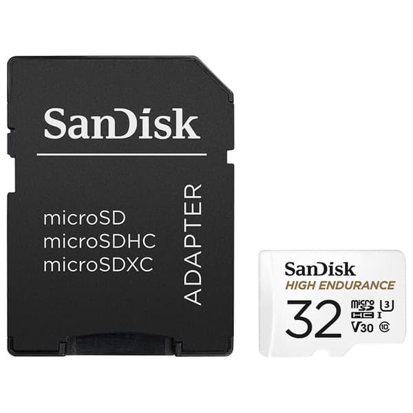 SANDISK Minnekort MicroSDHC 32GB High Endurance med adap