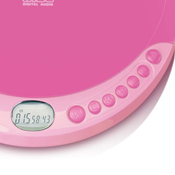 Lenco Bærbar CD-spiller med ladefunksjon Pink