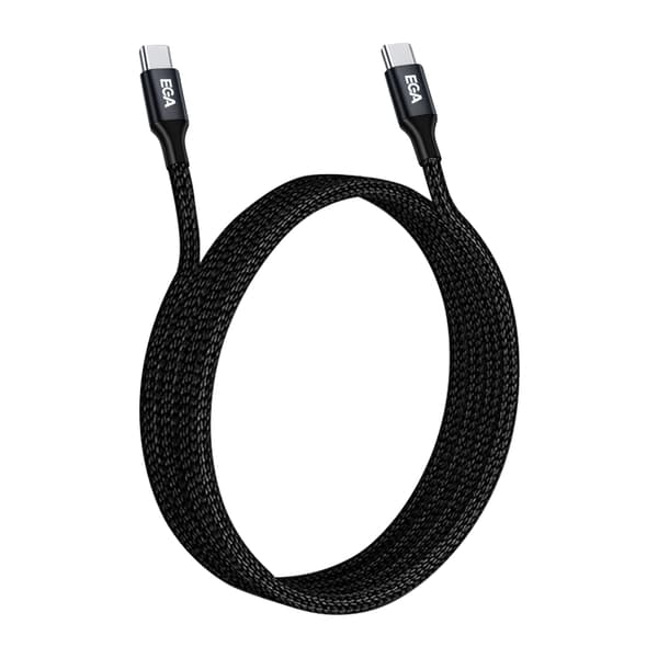 Pikalataus USB-C ja USB-C 3A, 1m, musta