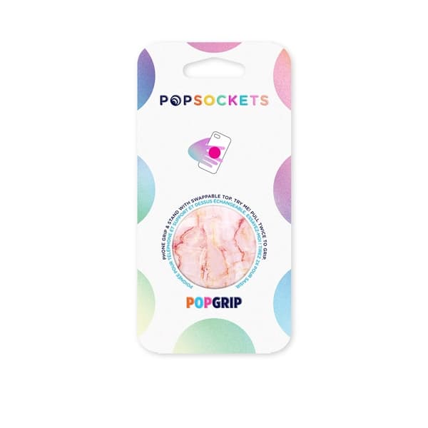 POPSOCKETS Rose Marble  Irrotettava Grip Telinetoiminnolla
