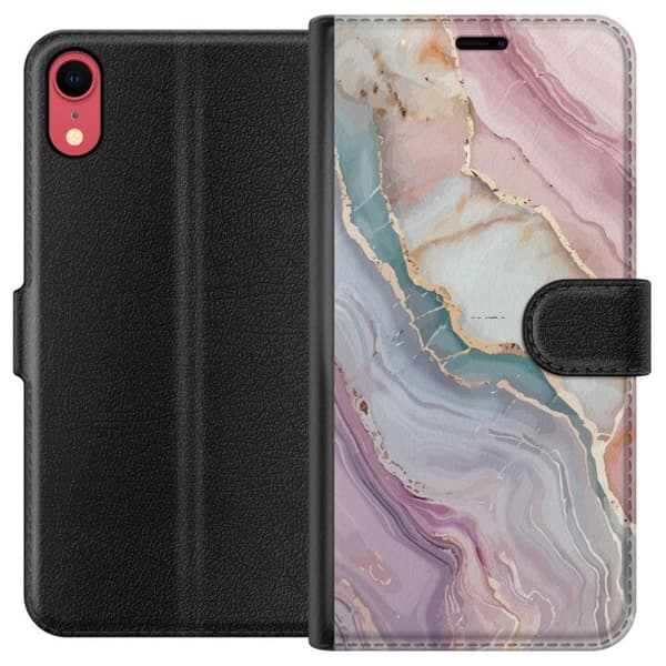 Tegnebogsetui til Apple iPhone XR med Marmor motiv