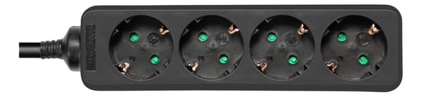 DELTACO outlet 4xCEE 7/3 1xCEE 7/7 3m black