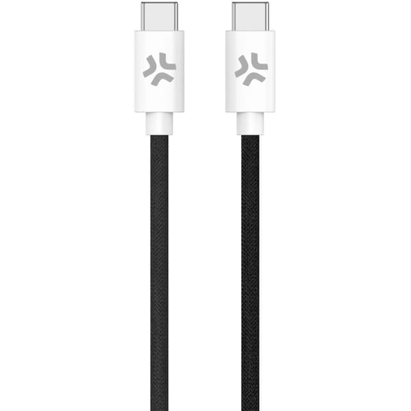 Celly USB-C till USB-C Kabel flätad 60W 1,5m Svart