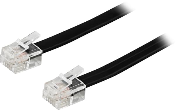 Modulaarikaapeli RJ12/6C 3m, musta