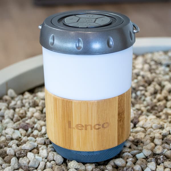 Lenco Lykta med inbyggd Bluetooth®-högtalare Bamboo