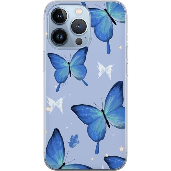 Mobildeksel til Apple iPhone 13 Pro med Blå sommerfugler motiv