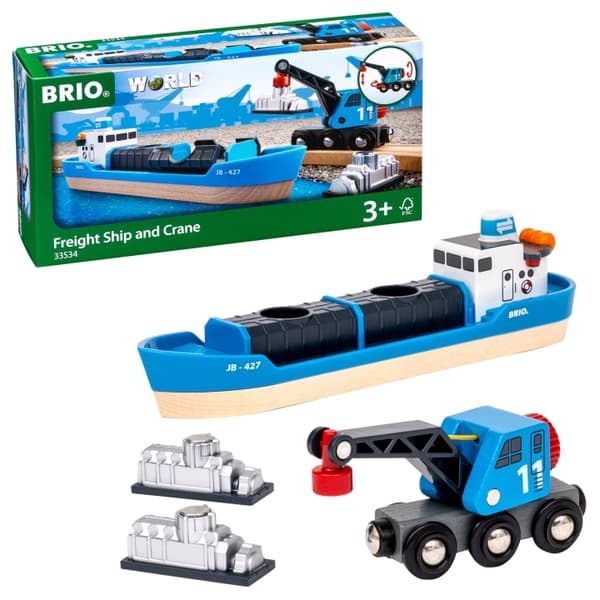 BRIO Fraktskip og kran (33534)