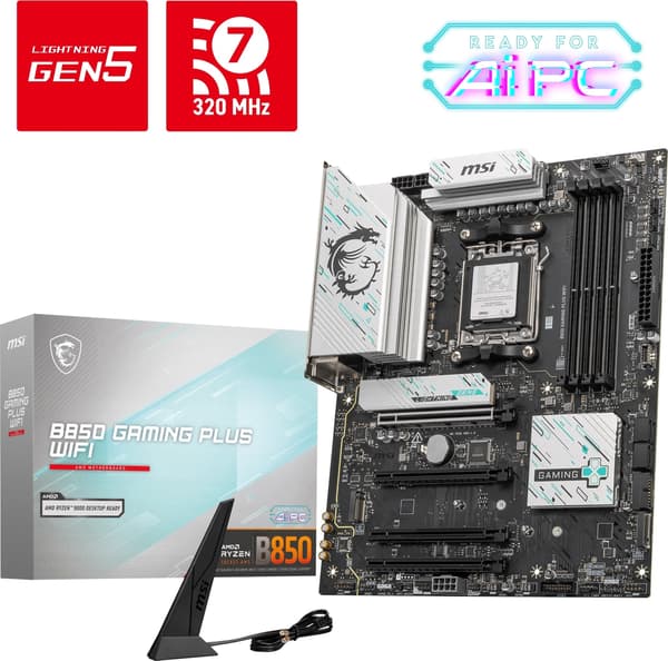 MSI B850 GAMING PLUS WIFI AM5 ATX-bundkort