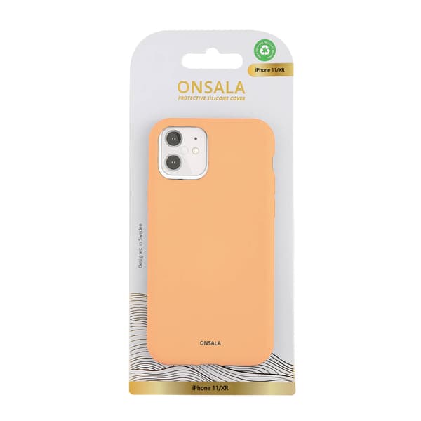 Onsala Mobildeksel med Silikonfølelse Aprikos - iPhone 11/XR