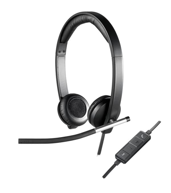 Logitech H650E Hodetelefonhodebånd svart, sølv