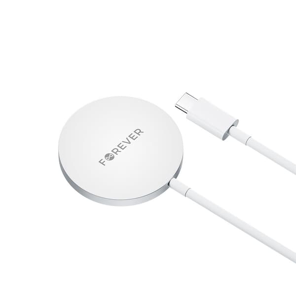 Forever MAWC-100 Magnetisk trådløs lader 15W, grå