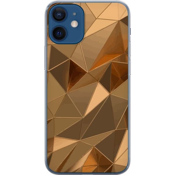 Mobildeksel til Apple iPhone 12 med 3D Gull motiv