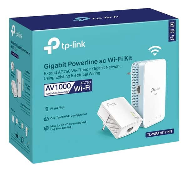 TP-LinkAV1000 Gigabit Powerline ac Wi-Fi Kit