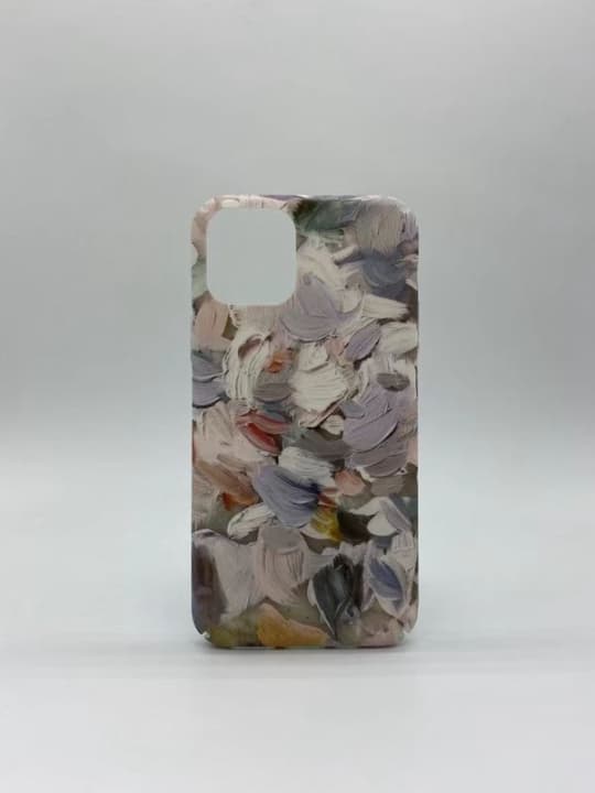 Marmorikotelo, jossa on abstrakti maalaus iPhone 11 Pro Maxille