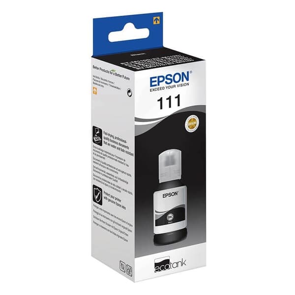EPSON Blæk C13T03M140 111 Ecotank Sort