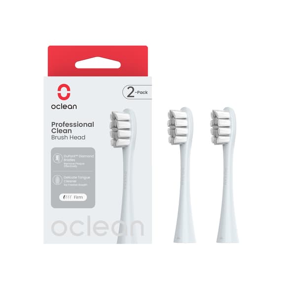 Oclean Børstehode Professional Clean 2-Pakk Sølv