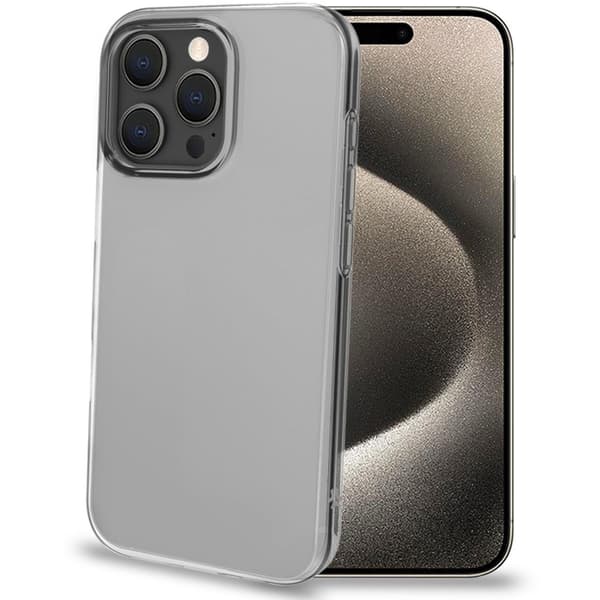 Celly Gelskin TPU-deksel iPhone 16 Pro Transparent