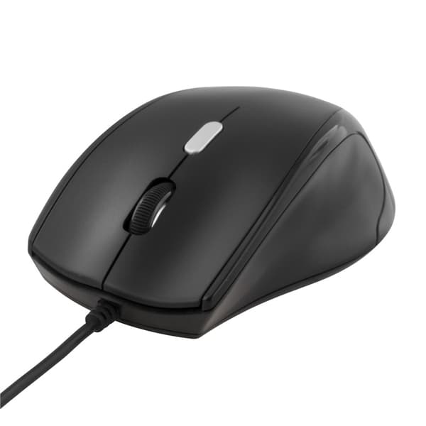 DELTACO optisk mus, 3 knapper med scroll, ergonomisk form, just