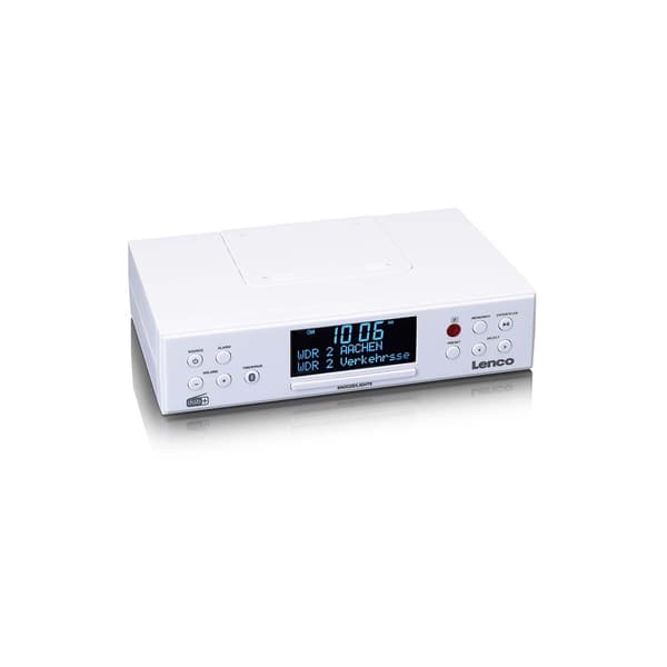 Lenco DAB+/FM kjøkkenradio med Bluetooth® LED-belysning og timer Hvit