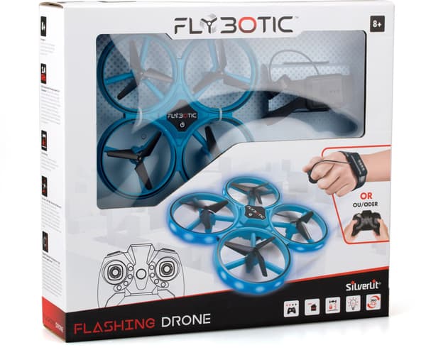 Flybotic Flashing -kauko-ohjattava drone, sininen