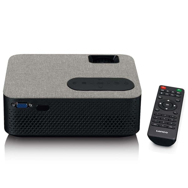 Lenco HD 720P LCD-projektori Bluetoothilla Harmaa